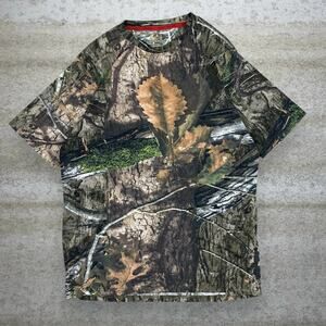 Vintage 90s Mossy Oak Shirt Mens M Hunting Camo Cotton Short Sleeve Woodland